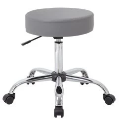 Boss Caressoft Armless Anticrobial Medical Stool, Gray (B240-GY)
