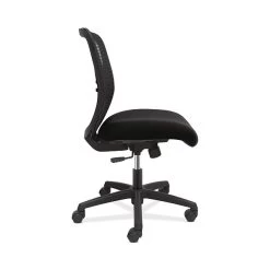 HON Gateway Fabric/Mesh Mid-Back Task Chair, Black, Armless (HONGVNMZ1ACCF1G)