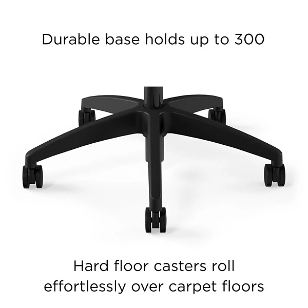 Union & Scale™ Workplace2.0™ 500 Series Armless Vinyl Task Chair, Black 52266) - Image 5