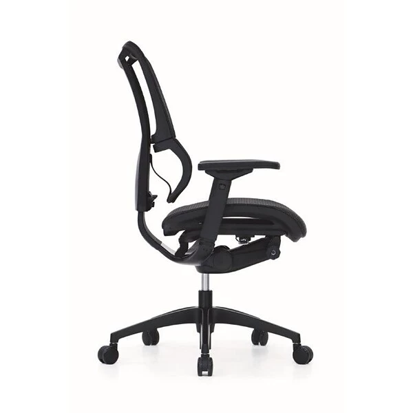 Raynor Eurotech IOO Series Mid-Back Managers Chair, Mesh, Black With Black Frame - Image 6