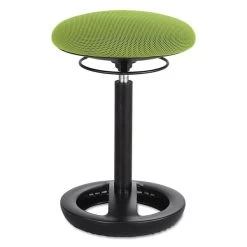 Safco Twixt Desk Height Ergonomic Stool, 22 1/2" High, Green Fabric