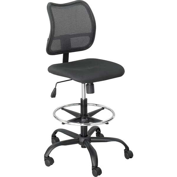 Safco Vue Nylon Mesh Back Fabric Computer And Desk Chair, Black (3395BL)