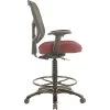 Tempur-Pedic® TP8200 Ergonomic Fabric Mid-Back Drafting Stool, Burgundy