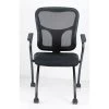 Raynor Eurotech Fabric Seat Flip Nesting Chair, With Arm, Black, 2/Carton