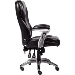 Serta Ergo-Executive Office Chair, Bonded Leather, Black (43676OSS)