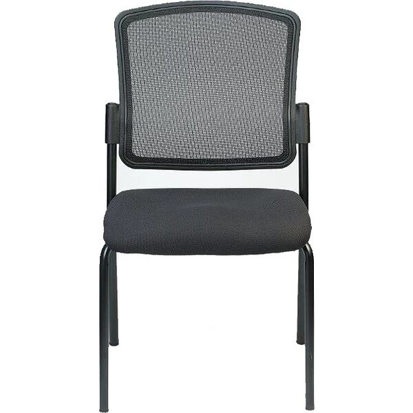 Raynor Eurotech Mesh/Fabric Dakota 2 Guest Chair, Black, 2/Carton - Image 2