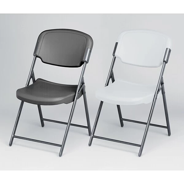 Iceberg Rough 'N Ready Folding Chairs, Plastic, Charcoal, Seat: 18 3/4"W X 21 1/2"D, Back: 18 3/4"W X 20 1/4"H - Image 3