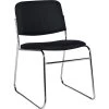 Global Offices To Go® Armless Stack Chair, Fabric, Black, Seat: 16.5"Wx16.5"D, Back: 18"Wx13.5"H, 2/CT
