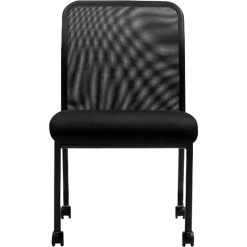 Offices To Go® Guest Chair, Mesh, Black, Seat: 19 1/2"W X 17 1/2"D, Back: 19"W X 16 1/2"H