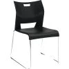 Global® Duet™ Stacking Chairs Without Arms, Black, 4/Ct (TD6621CHBLK)