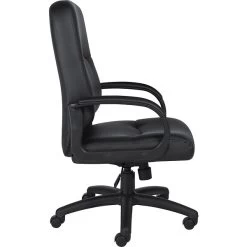 Offices To Go® Luxhide Leather Executive Chair, Black (OTG11617B)