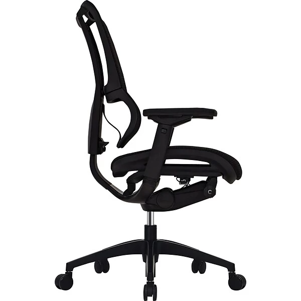 Raynor Eurotech IOO Series Mid-Back Managers Chair, Mesh, Black With Black Frame - Image 3