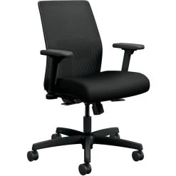 HON Ignition Ilira-Stretch Mesh Back Task Chair, Synchro-Tilt Control With Seat Slider, 26"W X 26.5"D, 26"W X 40.5"H, Black