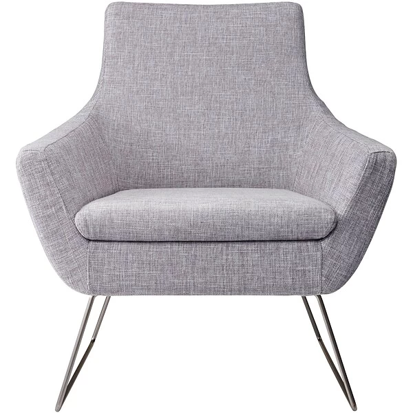 Adesso Home Kendrick Fabric Lounge Chair, Light Gray (GR2002-03)