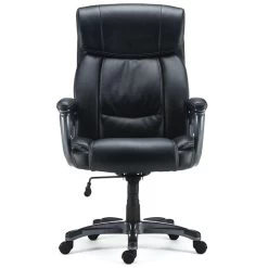 Quill Brand® Lockland Bonded Leather Big & Tall Managers Chair, Black (53235)