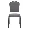 NPS 9300 Series Deluxe Fabric Upholstered Stack Chair, Natural Graystone/Black Sandtex, 4 Pack (9362-BT/4)