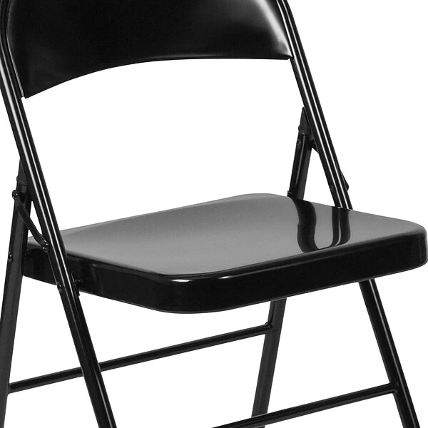 Flash Furniture HERCULES Series Metal Folding Chair, 4/Pk (4BDF002BK) - Image 8