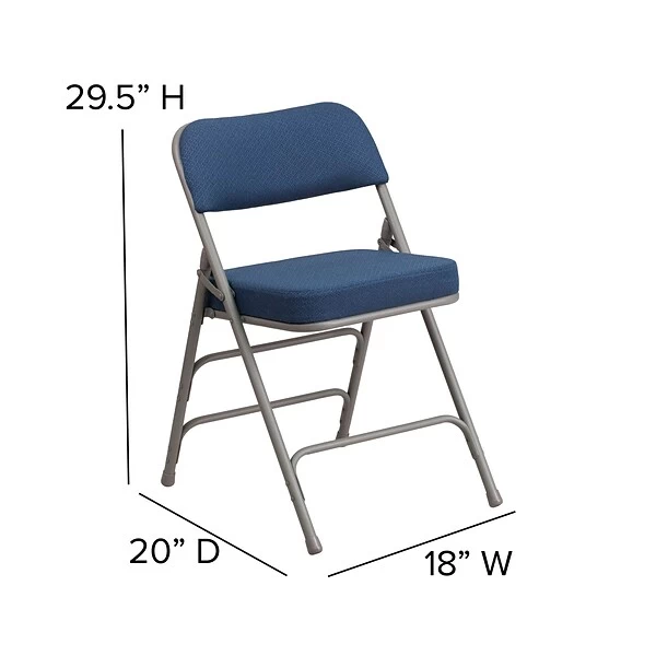 Flash Furniture HERCULES Series Fabric Folding Chair, Navy, 2/Pack (2AWMC320AFNVY) - Image 7