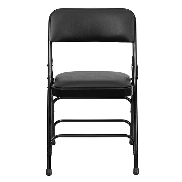 Flash Furniture HERCULES Series Vinyl Folding Chair, Black, 2/Pack (2HAMC309AVBK) - Image 5
