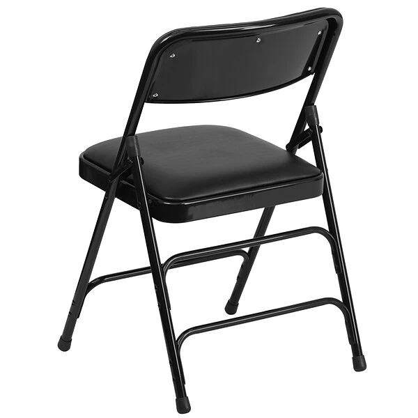 Flash Furniture HERCULES Series Vinyl Folding Chair, Black, 2/Pack (2HAMC309AVBK) - Image 7