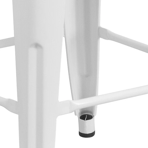 Flash Furniture Industrial Metal Restaurant Counter Height Stool, White (CH3132024WH) - Image 8