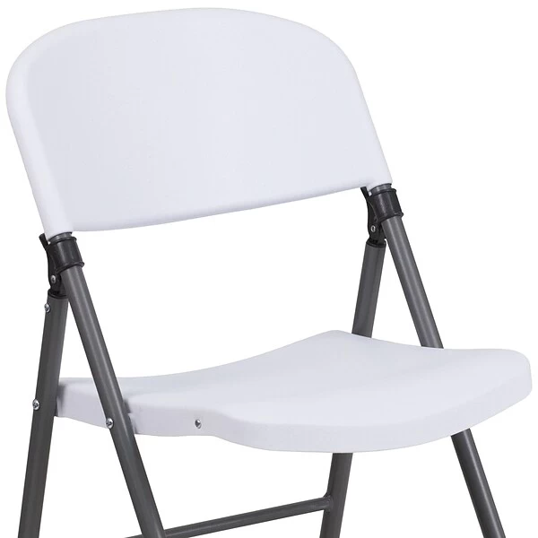 Flash Furniture HERCULES Series Plastic Folding Chair, White (2DADYCD50WH) - Image 8
