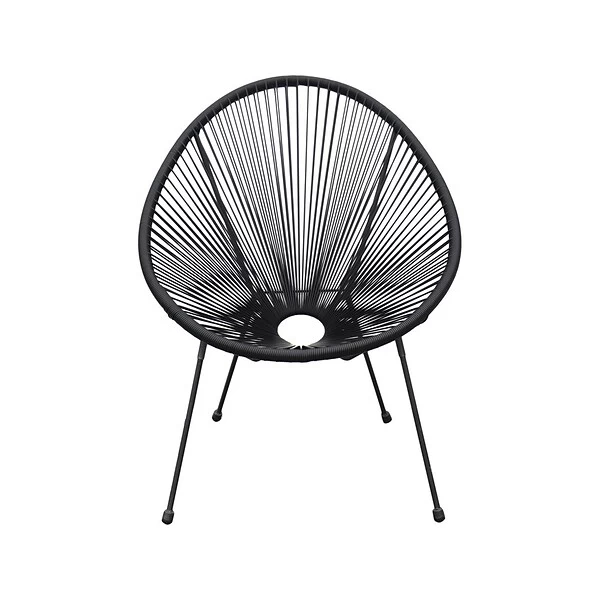 DUKAP SASSIO 3-Piece Seating Set Without Cushions, Black (O-DK-6967-BLK) - Image 2