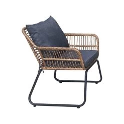 DUKAP LUGANO 6-Piece Sofa Seating Set With Cushions, Brown/Black/Gray (O-DK-P080-AAB)