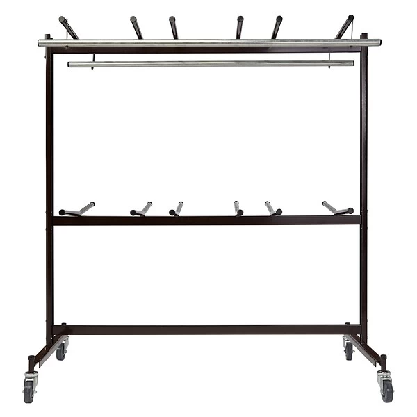 NPS Folding Chair Dollies, Chair Truck W/ Checkerette Bars, Brown (84-60) - Image 2