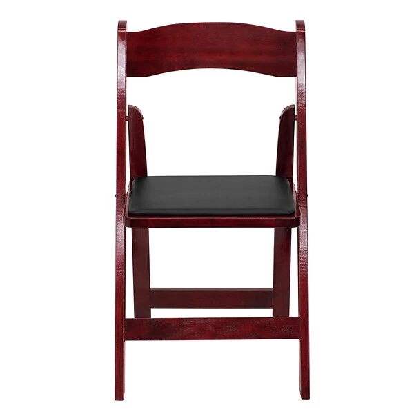 Flash Furniture HERCULES Series Wood Folding Chair, Mahogany/Black, 2/Pack (2XF2903MAHWOOD) - Image 5