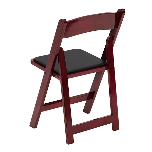 Flash Furniture HERCULES Series Wood Folding Chair, Mahogany/Black, 2/Pack (2XF2903MAHWOOD) - Image 7