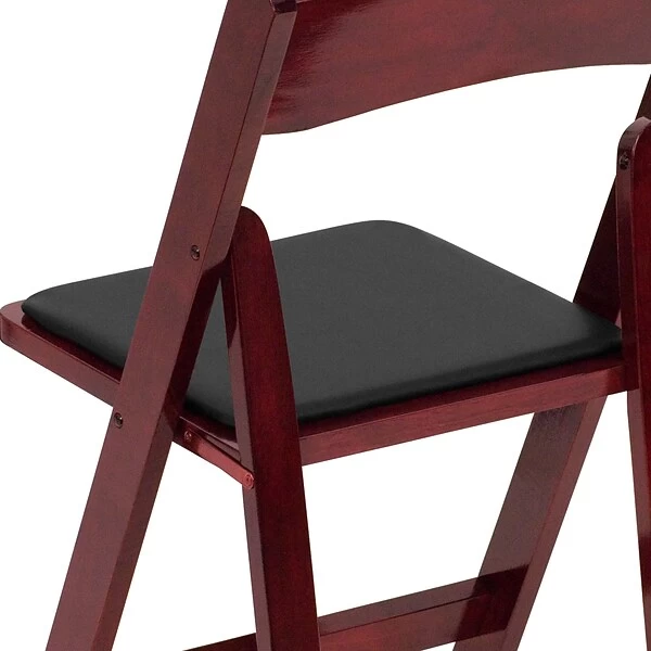 Flash Furniture HERCULES Series Wood Folding Chair, Mahogany/Black, 2/Pack (2XF2903MAHWOOD) - Image 8