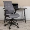 Flash Furniture Nylon Drafting Chair With Lumbar Support, Dark Gray (BLZP809DDKGY)