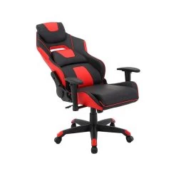 Hanover Commando Fabric Ergonomic Racing Gaming Chair, Black/Red (HGC0108)