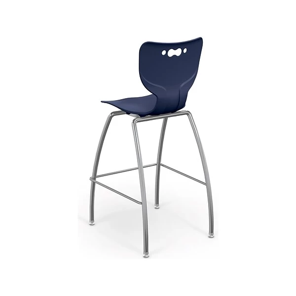 MooreCo Hierarchy Polypropylene Kids Stool, Navy (53221NvyNACH)