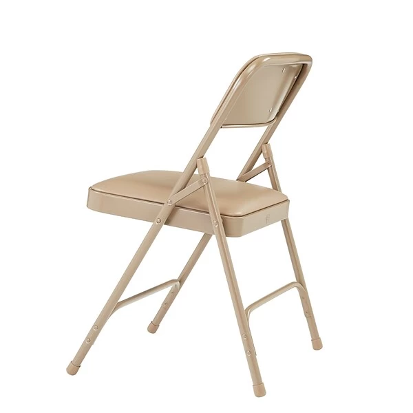 NPS 1200 Series Vinyl Padded Premium Folding Chairs, French Beige/Beige, 4 Pack (1201/4) - Image 7
