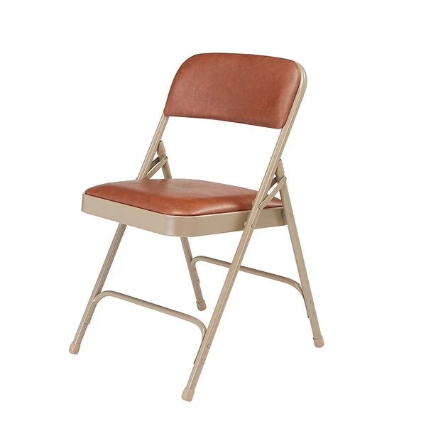 NPS 1200 Series Vinyl Padded Premium Folding Chairs, Honey Brown/Beige, 4 Pack (1203/4) - Image 6