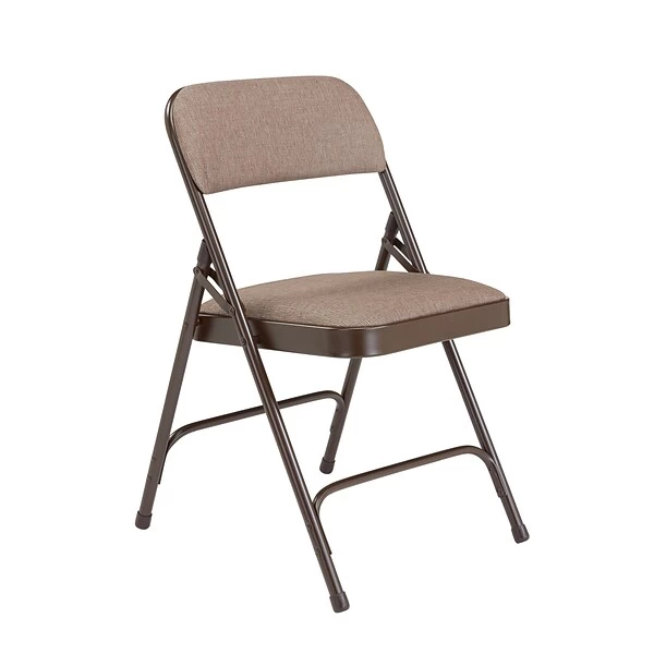 NPS 2200 Series Fabric Padded Premium Folding Chairs, Russet Walnut, 4 Pack (2207/4) - Image 5