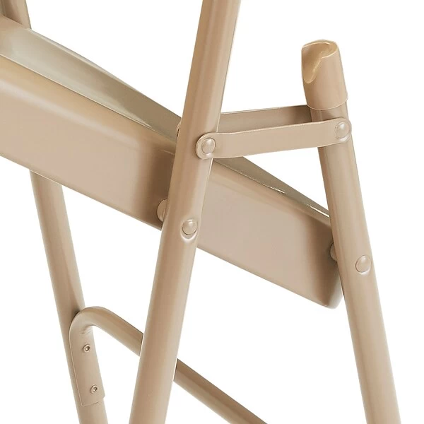 NPS 200 Series All-Steel Armless Premium Folding Chair, Beige, 4 Pack (201/4) - Image 5