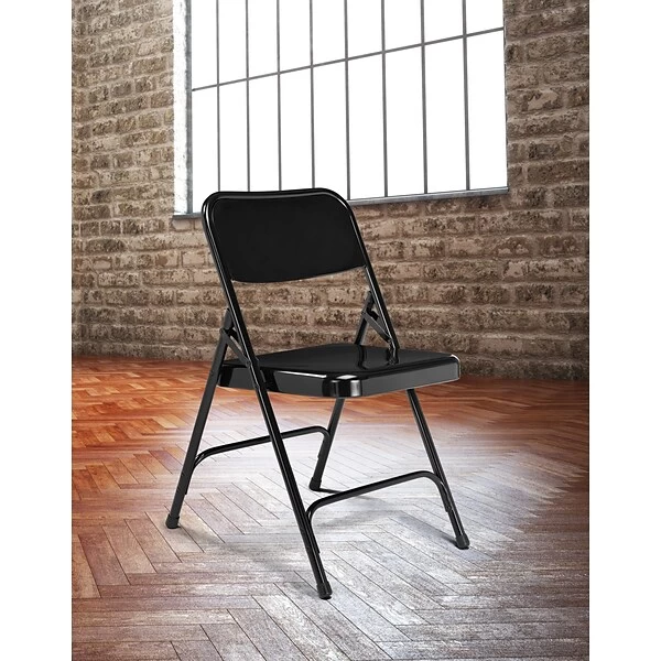 NPS 200 Series Premium Folding Chairs, Steel, Black, 4 Pack (210/4) - Image 7
