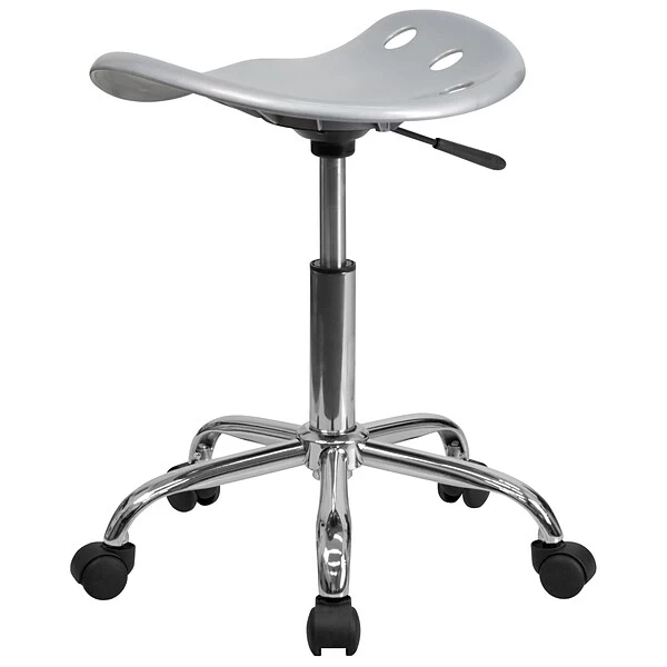 Flash Furniture Vibrant Tractor Seat Stool, Silver - Image 6