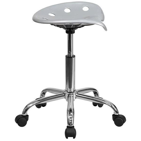 Flash Furniture Vibrant Tractor Seat Stool, Silver - Image 8