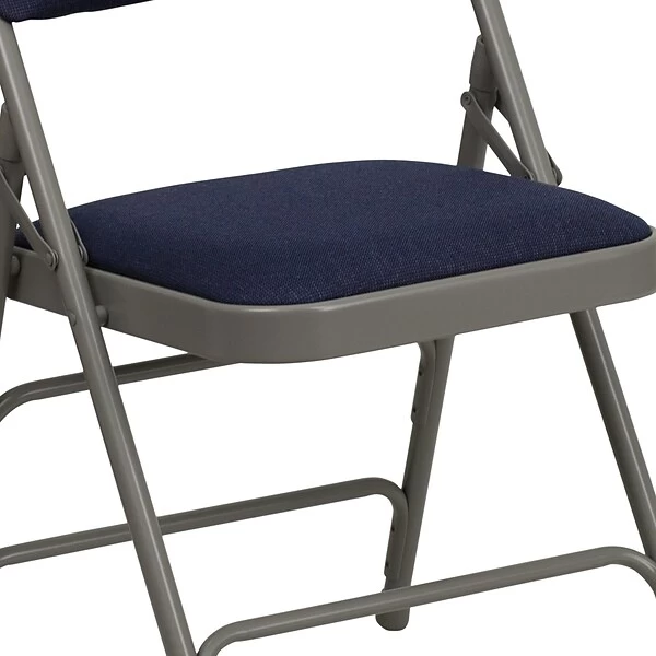 Flash Furniture HERCULES Series Fabric Folding Chair, Navy Blue, 2/Pack (2HAMC309AFNVY) - Image 8