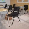 Flash Furniture HERCULES Classroom/Training Room/School Stacking Chair, Black (5-RUT-EO1-BK-GG)