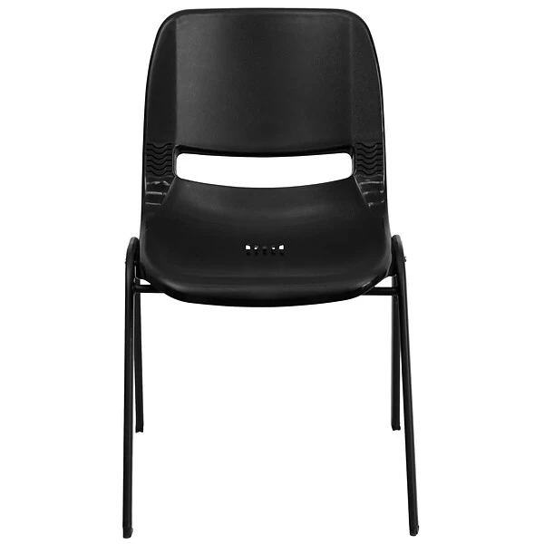 Flash Furniture HERCULES Classroom/Training Room/School Stacking Chair, Black (5-RUT-EO1-BK-GG) - Image 5