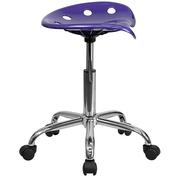 Flash Furniture Vibrant Tractor Seat And Chrome Stool, Violet - Image 8