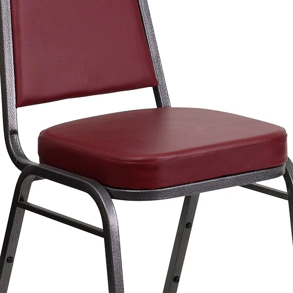 Flash Furniture HERCULES Series Vinyl Trapezoidal Banquet Stack Chair, Burgundy (4FDBHF1SVBY) - Image 8