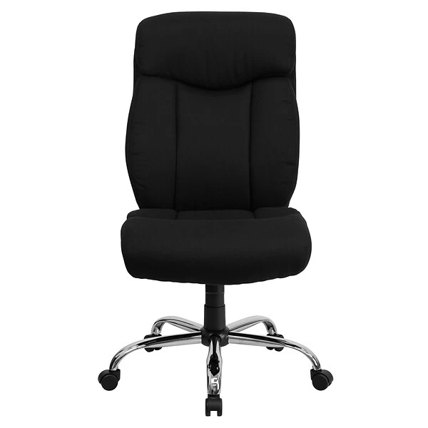 Flash Furniture HERCULES Series Armless Ergonomic Fabric Swivel Big & Tall Executive Office Chair, Black (GO1235BKFAB) - Image 5