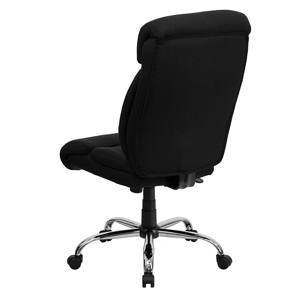 Flash Furniture HERCULES Series Armless Ergonomic Fabric Swivel Big & Tall Executive Office Chair, Black (GO1235BKFAB) - Image 3
