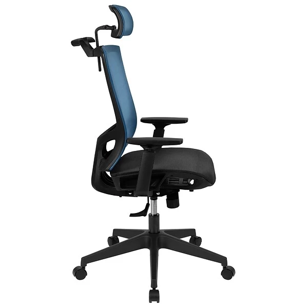 Flash Furniture Layla Ergonomic Mesh Swivel Office Chair, Blue/Black (H28091KYBL) - Image 7
